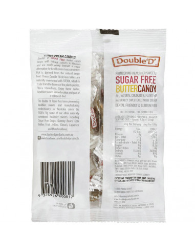 Double D Butter Candy Sugar Free 90g bag