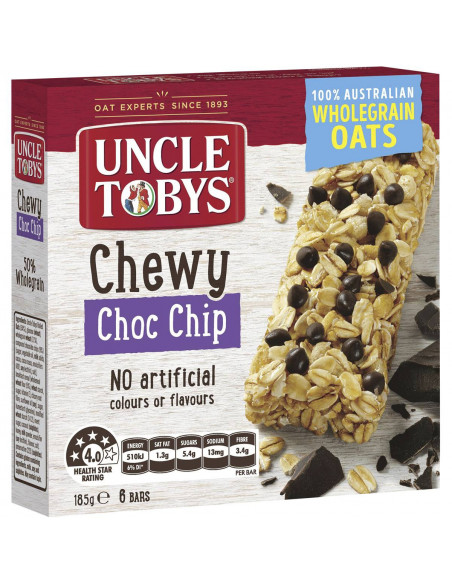Uncle Tobys Muesli Bars Chewy Choc Chip 6 Pack Ally S Basket Di