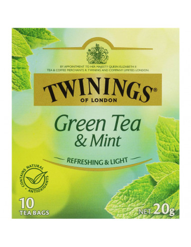 Twinings Green Tea & Mint Tea Bags 10 pack | Ally's Basket - Direct...