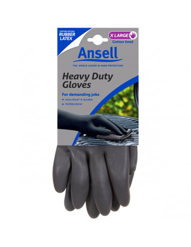 Ansell Gloves Heavy Duty Black Xl each