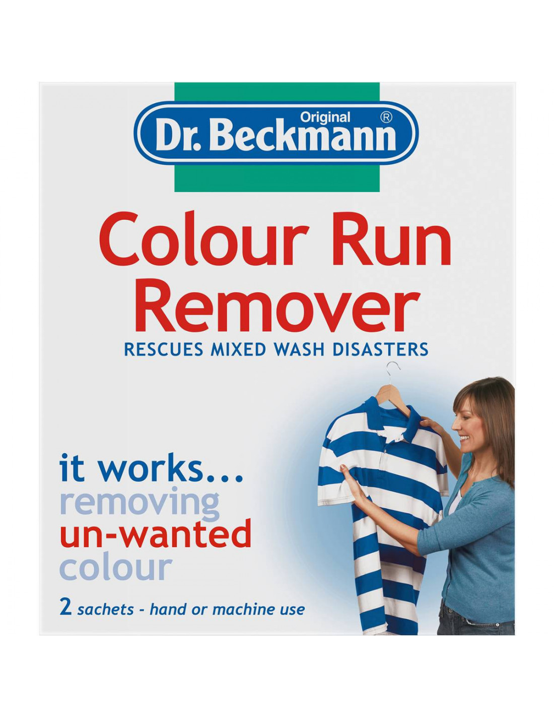 Beckmann Colour Run Sachets Remove Unwanted Machine Hand Restores Clothes  B2