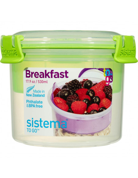 Sistema Plasticware Breakfast To Go 530ml each