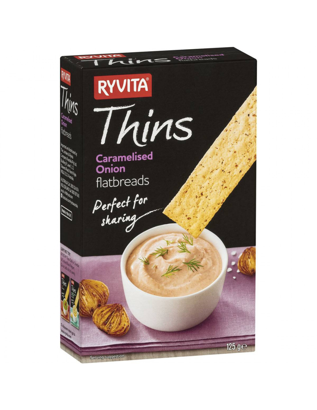 Ryvita Thins Flatbread Caramalised Onion 125g Ally S Basket Dir