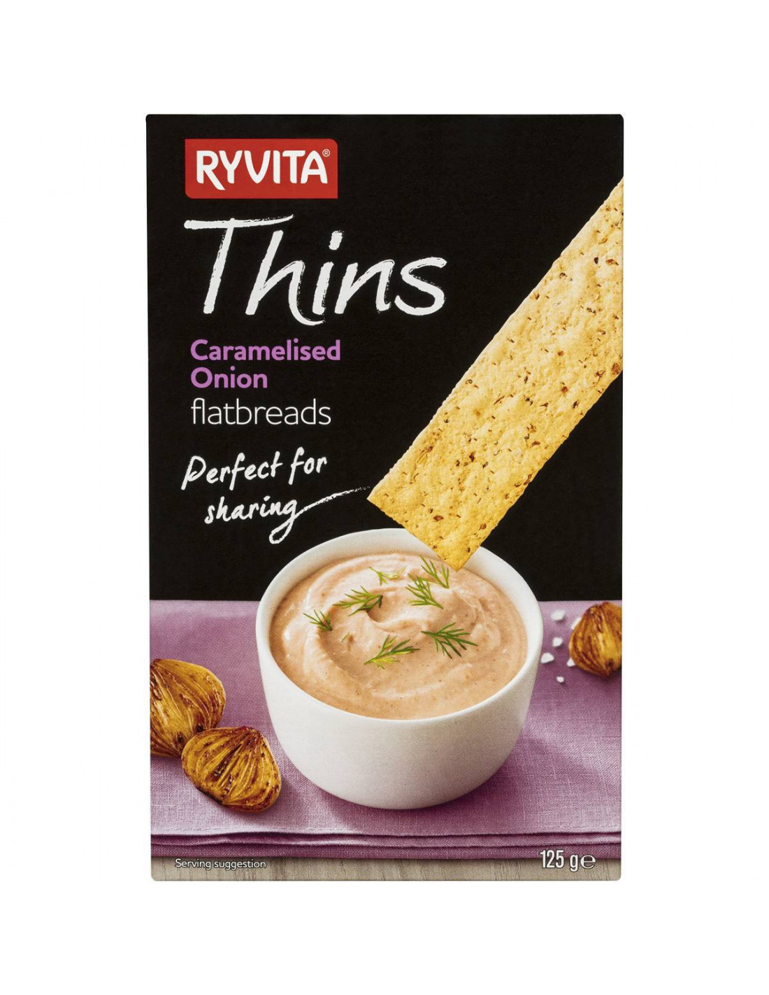 Ryvita Thins Flatbread Caramalised Onion 125g Ally S Basket Dir