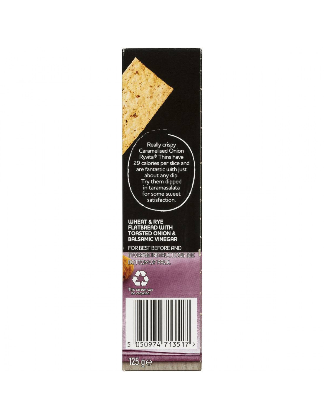 Ryvita Thins Flatbread Caramalised Onion 125g Ally S Basket Dir