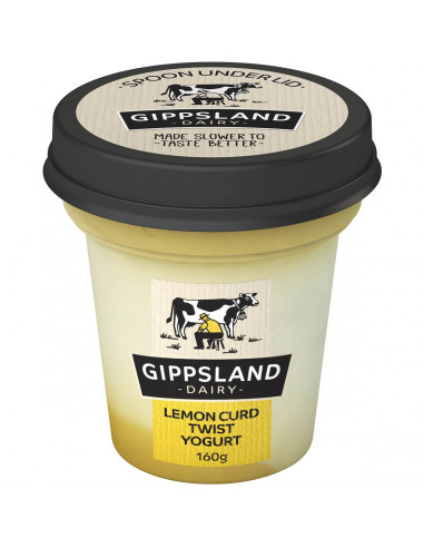 Gippsland Dairy Yoghurt Lemon Curd Twist 160g