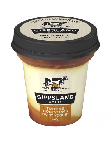 Gippsland Dairy Twist Toffee Honeycomb Yoghurt 160g