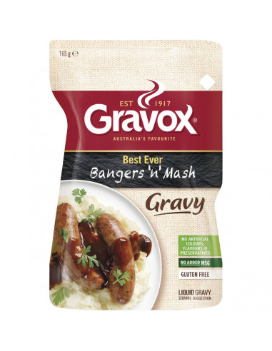 Gravox Gravy Liquid Best Ever Bangers & Mash 165g