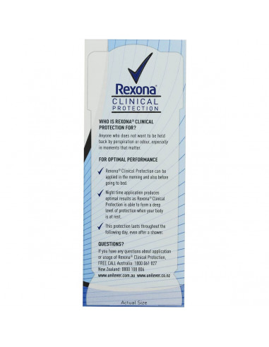 Rexona Clinical Protection Shower Clean Antiperspirant 45Ml