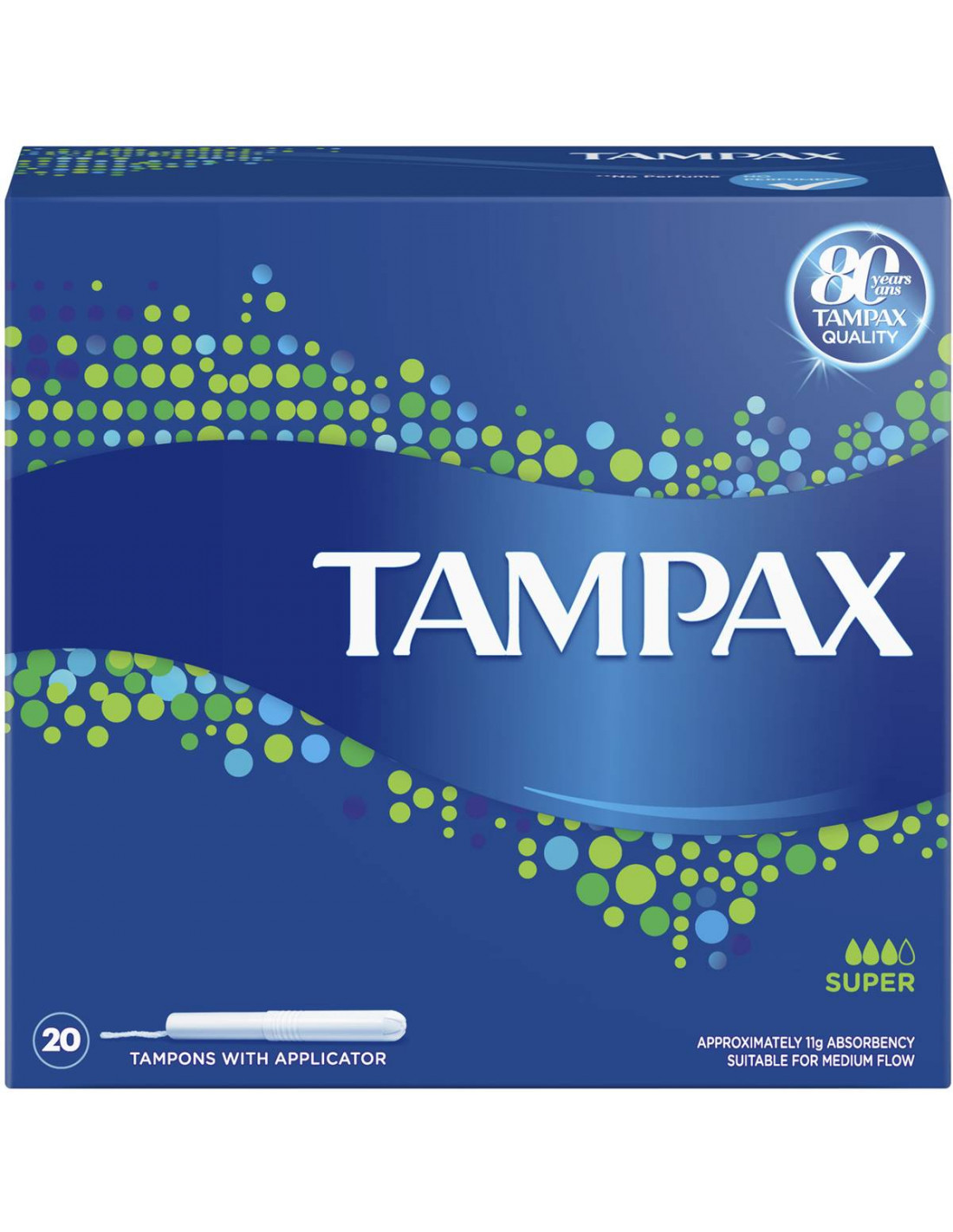 TAMPAX Super Tampons Applicator 20 Pack