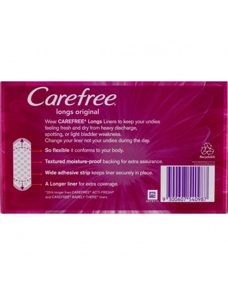 Carefree® Super Dry Long Panty Liners