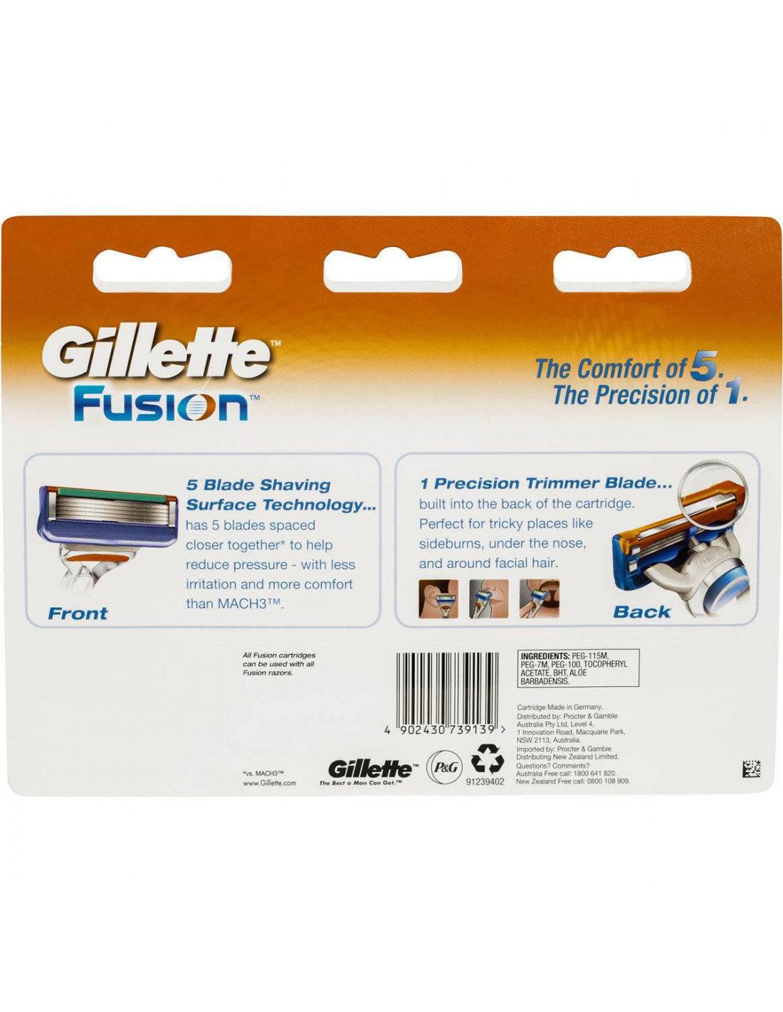 Gillette Fusion Shaving Blade Refill 8 Pack Ally S Basket Direc