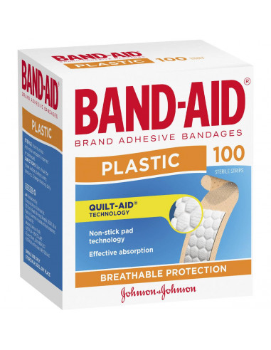 Band-aid Plastic Adhesive Strips 100pk