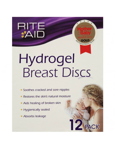 Rite Aid Hydrogel Breast Discs 12 Pack Breastfeeding Relief Pain Nursing  Pads