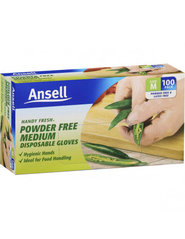 ansell gloves powder free 100 pack