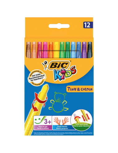 Bic Kids Crayons Turn & Colour 12 pack