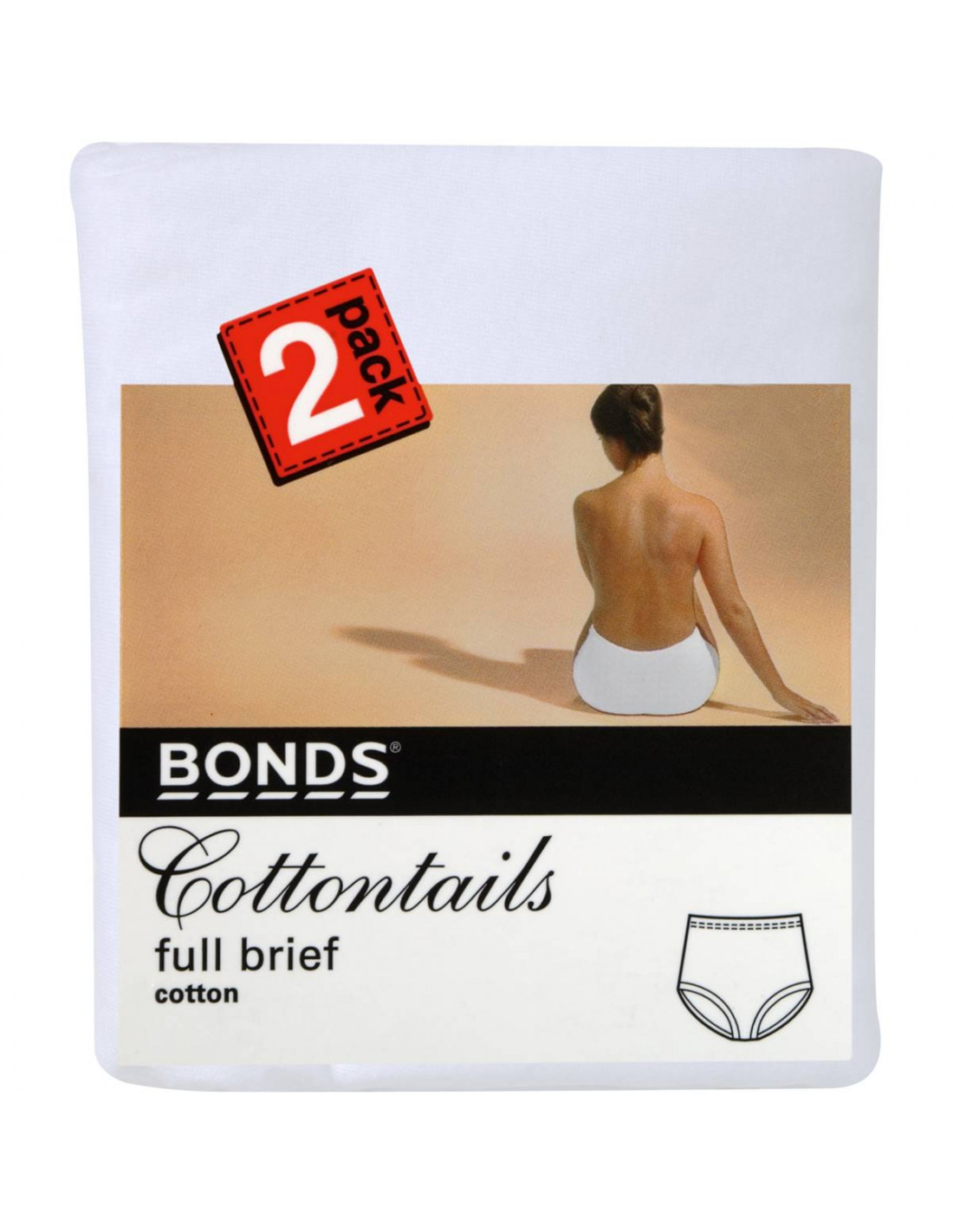 Bonds 2 Pack Cottontails® Full Briefs - Nude