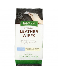 Oakwood Leather Polish Conditioner Wipes 20 Pack