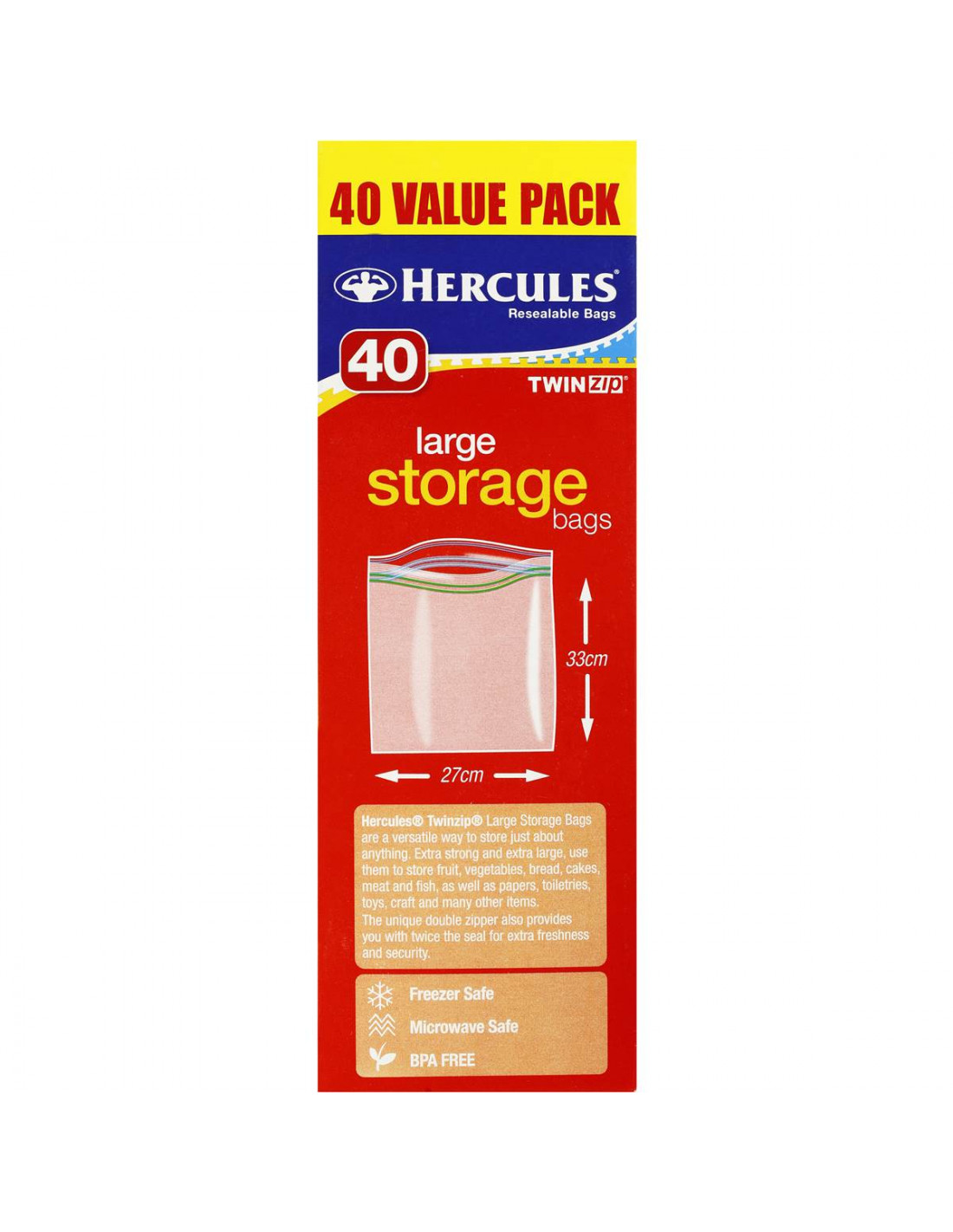 large resealable storage bags