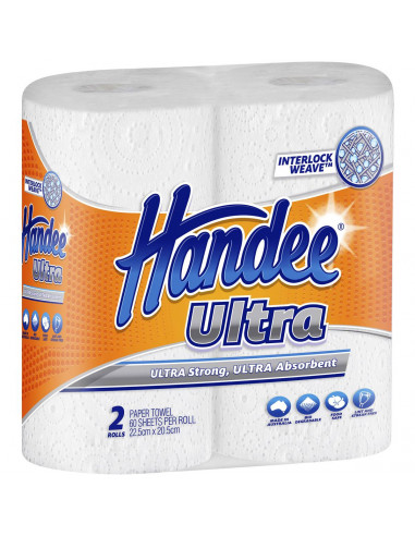 Handee Ultra Paper Towel White 2 pack