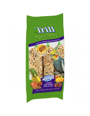 Trill Bird Honey Stick Variety Cockatiels 105g