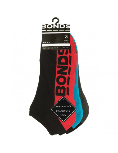 Bonds Mens Logo No Show Sport 3 Pack - White – Outlet Shop For Kids