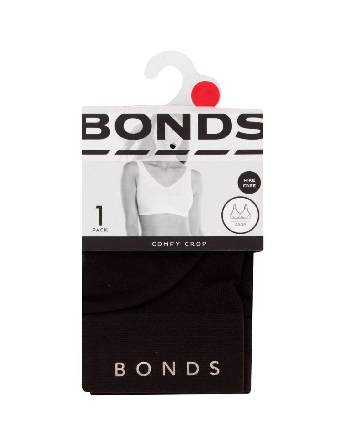 Bonds Seamless Comfy Crop Bra In Black