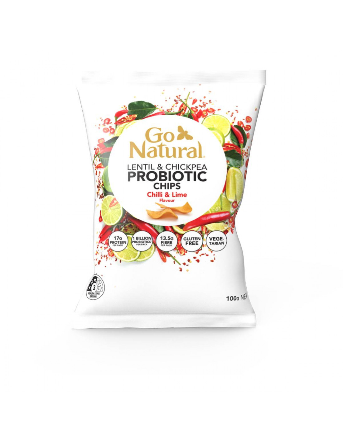 Go Natural Probiotic Chips Chilli Lime 100g | Ally's ...