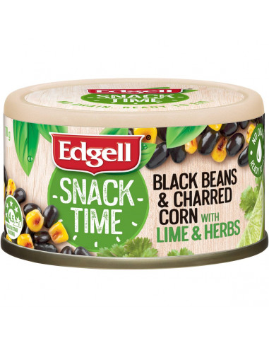 Edgell Snack Time Black Beans & Corn With Lime & Herbs 70g