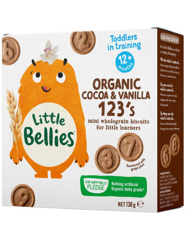 Little Bellies Organic Cocoa & Vanilla 123's 130g