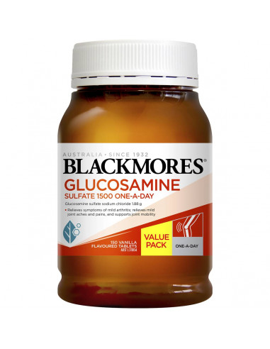 Blackmores Glucosamine 1500mg Vanilla Flavoured Tablets 150 Pack