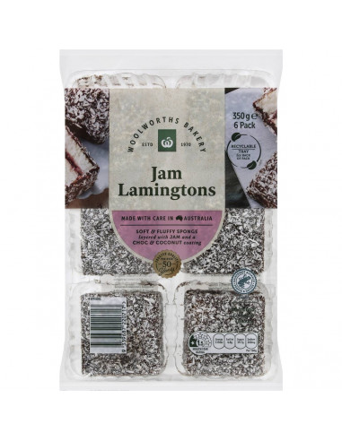 Jam Filled Lamingtons 6 Pack