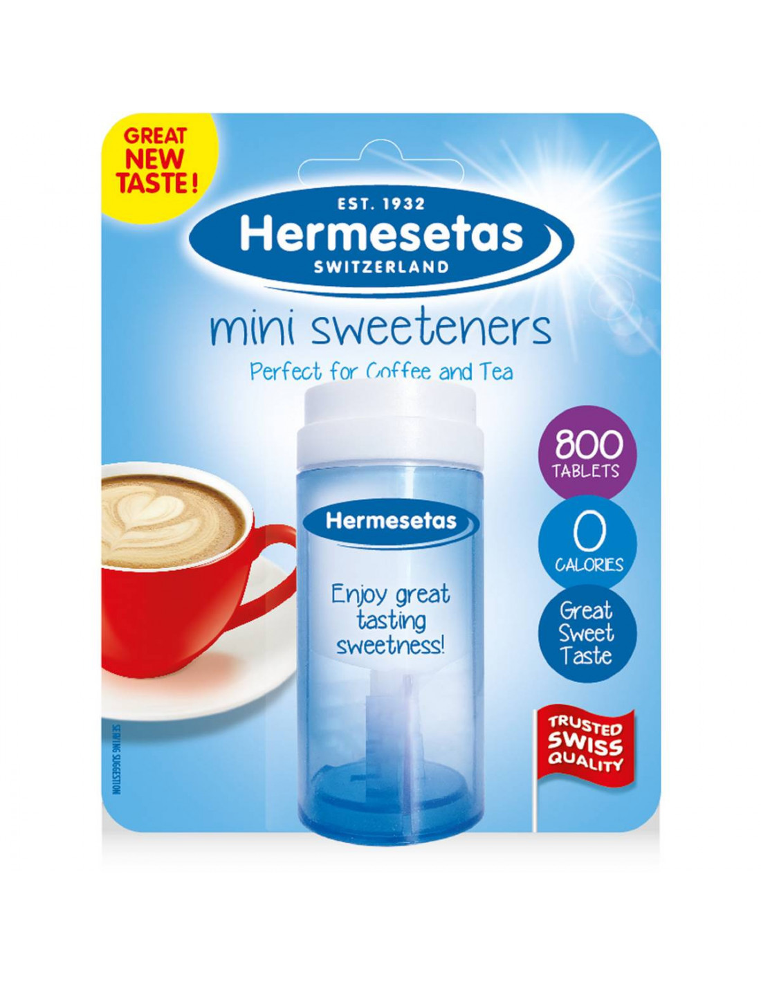 Hermesetas Mini Sweetener Tablets 800 Pack